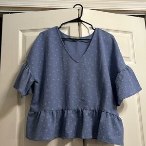 Short sleeve peplum